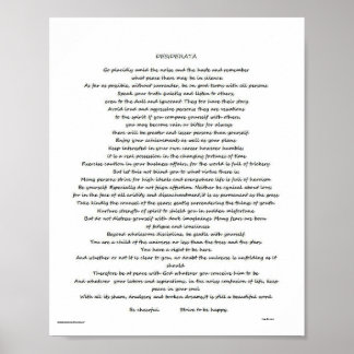PÓSTER DESIDERATA