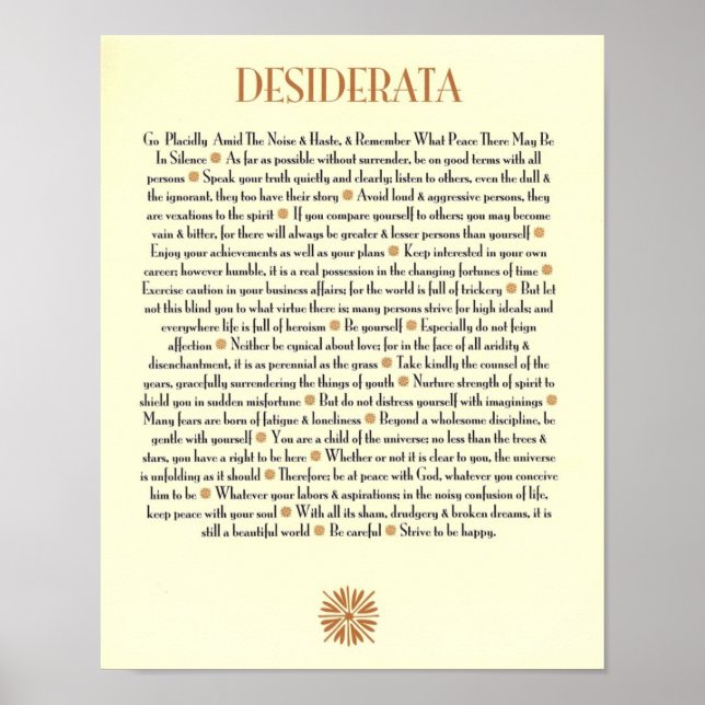 PÓSTER DESIDERATA (Frente)