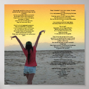 Póster Desiderata 6 por 6 pulgadas