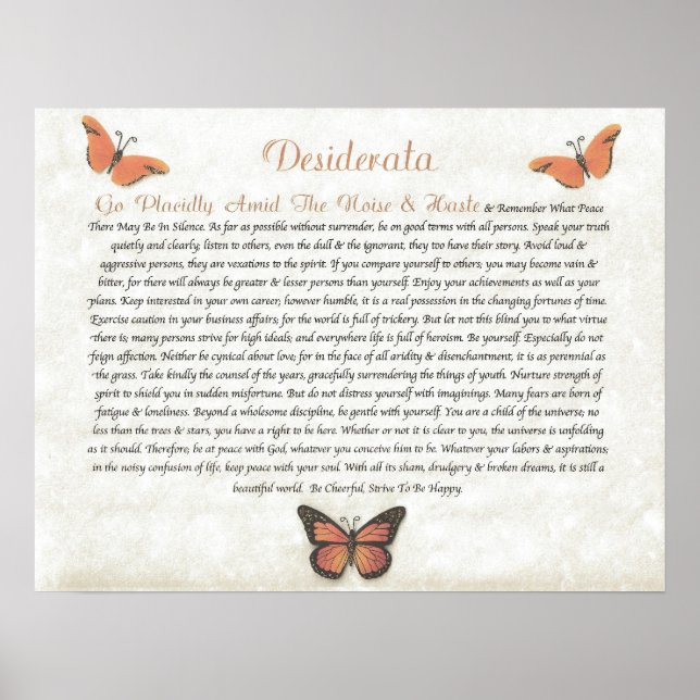 Póster DESIDERATA Alegres Daisies (Frente)