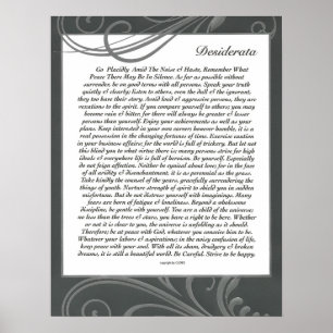 Póster DESIDERATA Black Swirlie
