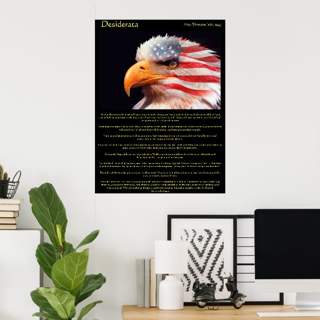 Póster Desiderata cald eagle 1Posters (Oficina en casa)