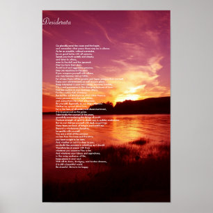 Póster Desiderata Canvas