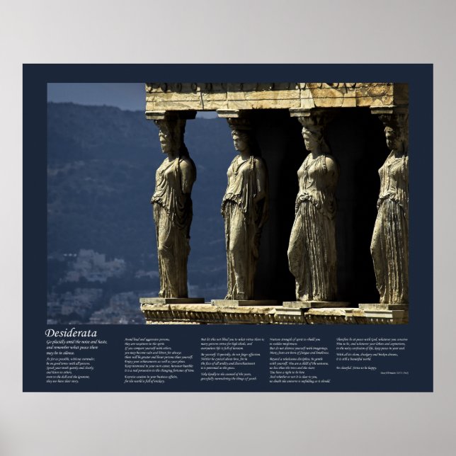 Póster Desiderata - Caryatids de la Erechtheion (Frente)