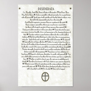 Póster DESIDERATA Circled Crucifix