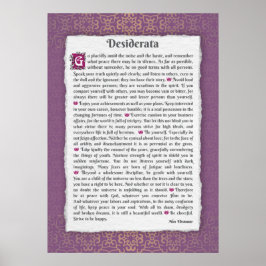 Póster Desiderata - Cosas deseadas