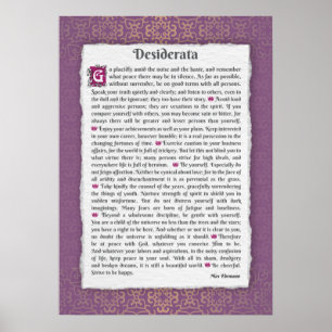 Póster Desiderata - Cosas deseadas