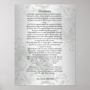 Póster Desiderata "cosas deseadas"