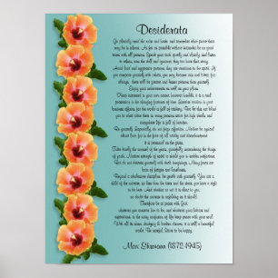 Póster Desiderata "cosas deseadas" Frontera con Hibiscus