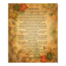 Desiderata "cosas deseadas" hojas de otoño