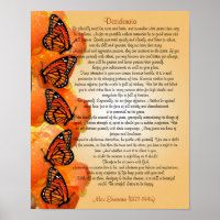 Desiderata "cosas deseadas", prosa Monarch butterf