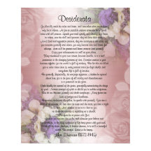 Desiderata "cosas deseadas", prosa sobre floral