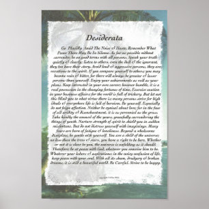 Póster DESIDERATA Cuidado Playa Palm