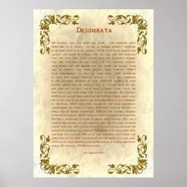 Póster Desiderata de Max Ehrmann Poster