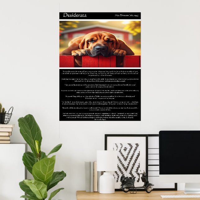 Póster Desiderata: Donde Reside La Paz (Oficina en casa)