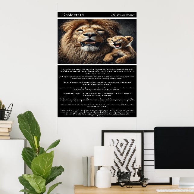 Póster Desiderata: Ecos alegres (Oficina en casa)