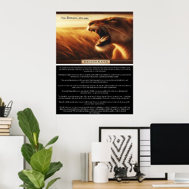 Póster Desiderata: Ecos de lo salvaje (Oficina en casa)