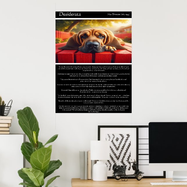 Póster Desiderata: El santuario de la cerca roja (Oficina en casa)