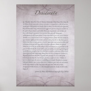 Póster DESIDERATA en campos de lavanda para siempre