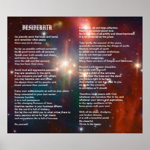 Póster Desiderata en la galaxia Coronet