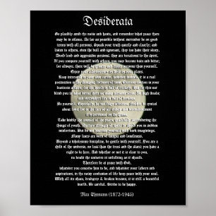 Póster Desiderata en la luna llena
