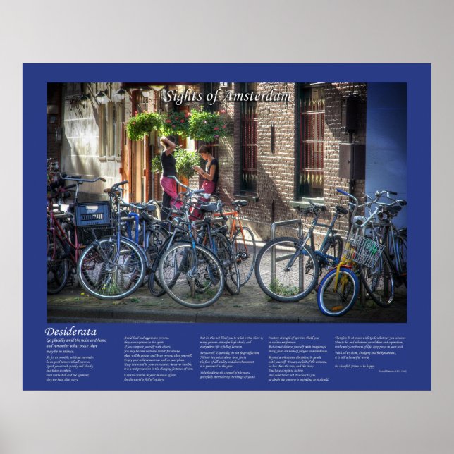 Póster Desiderata - Escena típica de la calle de Amsterda (Frente)