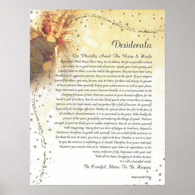 Póster DESIDERATA Guardian Angel (Frente)