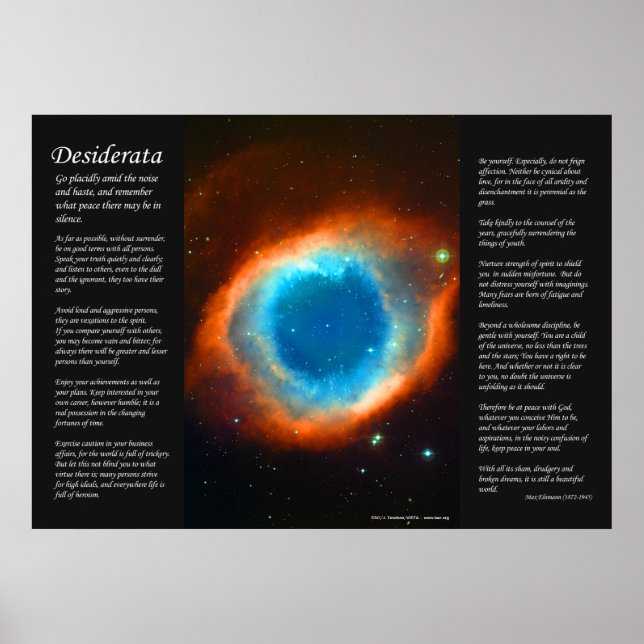 Póster Desiderata - Helix Nebula, El Ojo (Frente)