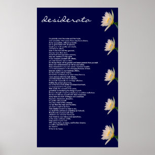 Póster Desiderata ~ Imprimir lienzo