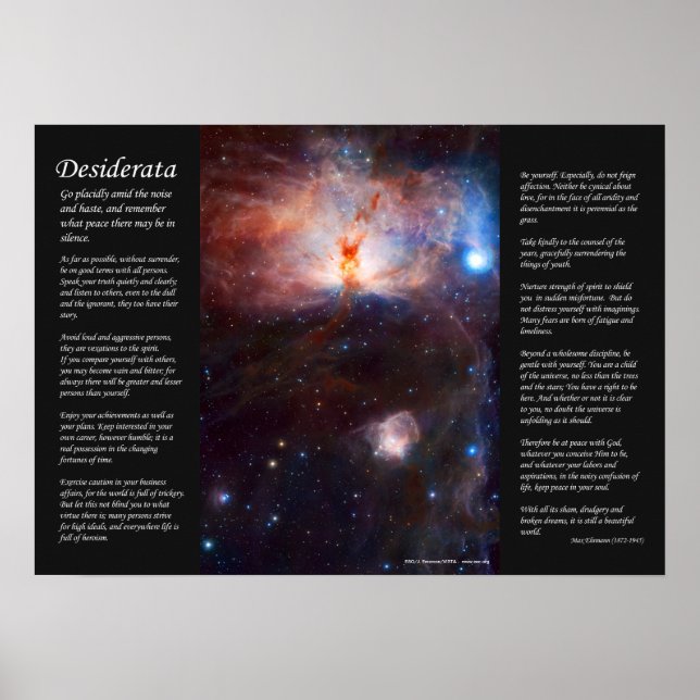 Póster Desiderata - Incendios ocultos de la nebulosa llam (Frente)