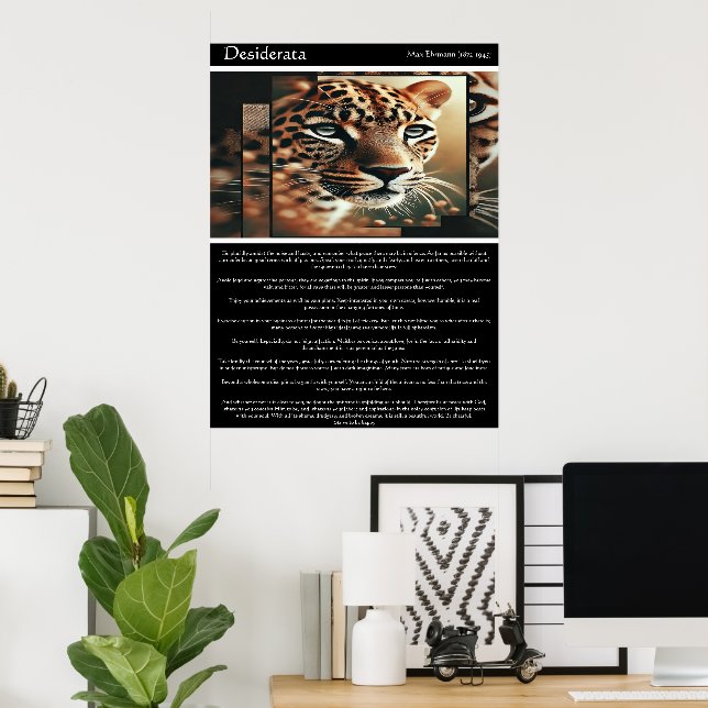 Póster Desiderata: La belleza en la calma (Oficina en casa)