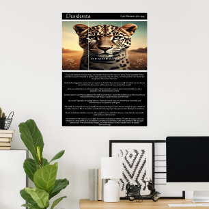 Póster Desiderata: La sabiduría del leopardo