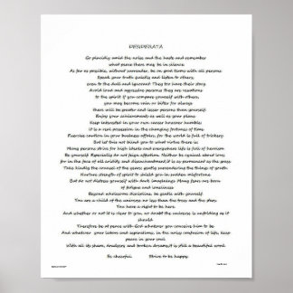 PÓSTER DESIDERATA MAX EHRMANN POSTER