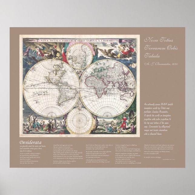Póster Desiderata - Nova Totius Terrarum Orbis Tabula (Frente)