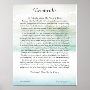 Póster DESIDERATA Ocean Wave