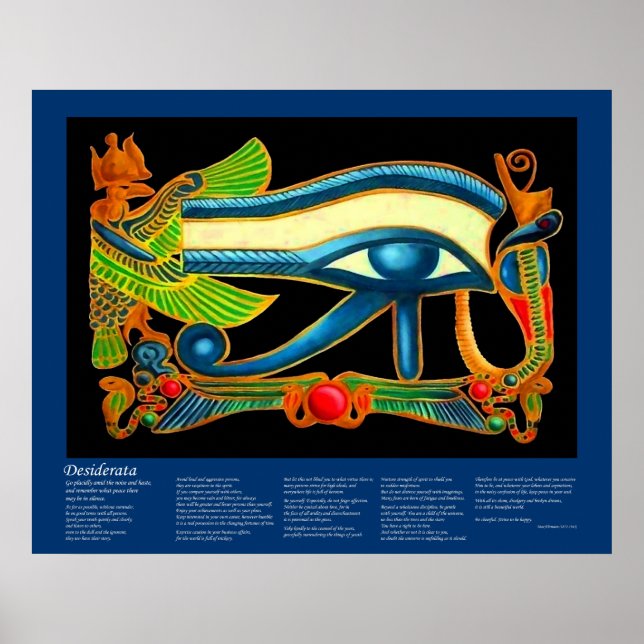 Póster Desiderata - Ojo de Horus (Frente)