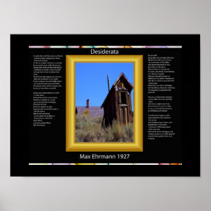 Póster Desiderata Out House Poster