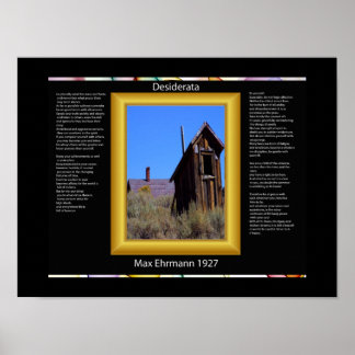 Póster Desiderata Out House Poster
