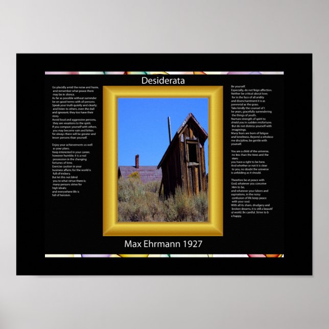 Póster Desiderata Out House Poster (Frente)