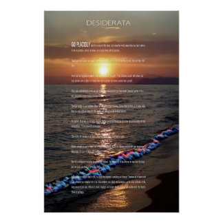 Póster DESIDERATA Pacific Sunset