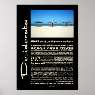 Póster Desiderata Poem Dream It Live It Beach