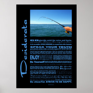 Póster Desiderata Poem Fishing In The Middle Of The Ocean