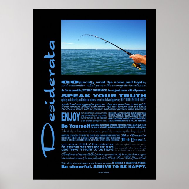 Póster Desiderata Poem Fishing In The Middle Of The Ocean (Frente)
