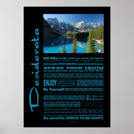 Póster Desiderata Poem Moraine Lake