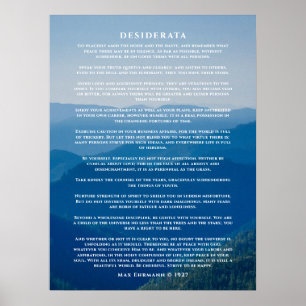 Póster Desiderata Poem Poster Misty
