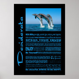 Póster Desiderata Poema Up Dolphins