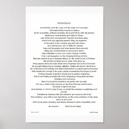 PÓSTER DESIDERATA POSTER