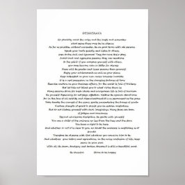 PÓSTER DESIDERATA POSTER