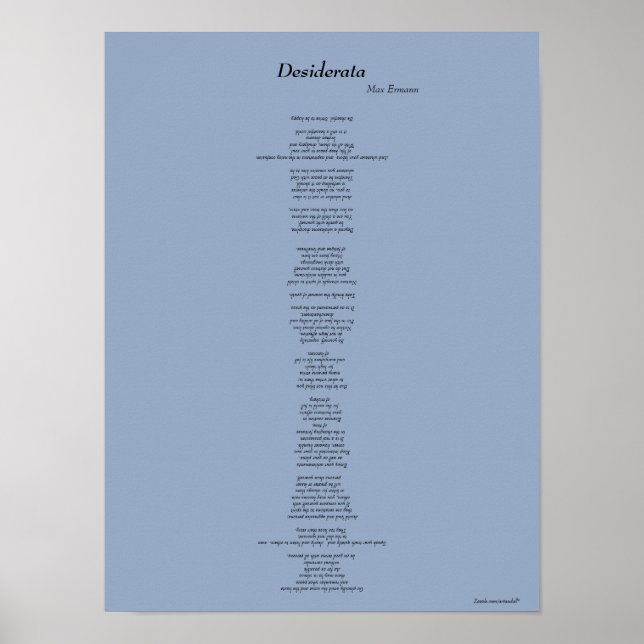 PÓSTER DESIDERATA POSTER (Frente)