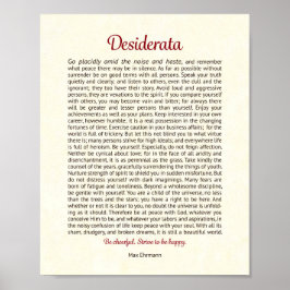 Póster Desiderata Print | Desiderata Art
